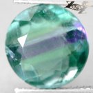 6.43 CT.Natural Round 11 mm. Intense Blue Green Purple Zone Clear Fluorite 螢石