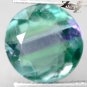 6.43 CT.Natural Round 11 mm. Intense Blue Green Purple Zone Clear Fluorite 螢石
