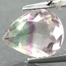 3.42 Ct.Natural Pear 8*11 mm. Purple Green Banded White Blue John Color Fluorite