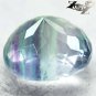 7.84 CT.Natural Oval 11*12.5 mm Crystal White Purple Green Layers Fluorite 螢石