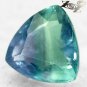 8.98 CT.Natural Trillion 13mm Intense Green Purple Layers Clear Vietnam Fluorite