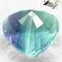 8.98 CT.Natural Trillion 13mm Intense Green Purple Layers Clear Vietnam Fluorite