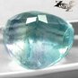 20.57 CT.Natural Trillion 16.5 mm Intense Green Purple Zone Layer Clear Fluorite