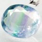 6.51 CT.Natural Oval 10*12 mm. Crystal White Intense Green Purple Layer Fluorite