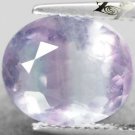 5.94 CT.Natural Oval 10*11.5 mm. Intense Purple Green Crystal White Fluorite Gem