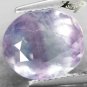 5.94 CT.Natural Oval 10*11.5 mm. Intense Purple Green Crystal White Fluorite Gem