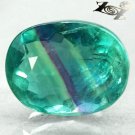 8.32 CT.Natural Oval 10*13 mm. Intense Green Purple Blue John Color Fluorite 螢石
