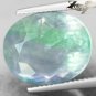 13.73 CT.Firely Natural Oval 12*15.5 mm. Intense Green Purple Layer Fluorite Gem
