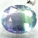 8.44 CT.Natural Oval 11 * 13 mm. Purple Blue Green Zone Vietnam Fluorite Gems
