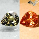 VVS Firely Natural Pear 5*6 mm.Intense Lemon Green Color Change Garnet 072 CT.