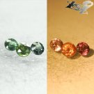 Rare Natural Round 3.3 mm. Tanzania Green Color Change Garnet 0.7 Ct./3 PCS.Gems