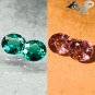 Pair Match Natural Oval 3.5*4 mm. Vivid Blue Green Color Change Garnet 0.56 CT.