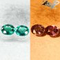 Pair Match Natural Oval 3.5*4.5 mm.Vivid Blue Green Color Change Garnet 0.61 CT.