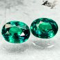 Pair Natural Oval 3.5*4.5 Vivid Blue Green Nandagala Color Change Garnet 0.73 CT