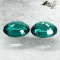 Pair Natural Oval 4*5 mm.Vivid Blue Green Nandagala Color Change Garnet 0.85 CT.