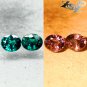 Pair Natural Oval 4*5 mm.Vivid Blue Green Nandagala Color Change Garnet 0.87 CT.