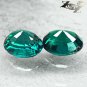 Pair Natural Oval 4*5 mm.Vivid Blue Green Nandagala Color Change Garnet 0.87 CT.