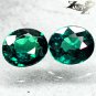 Pair Natural Oval 4*5 mm.Vivid Blue Green Nandagala Color Chang Garnet 0.92 CT.