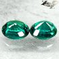 Pair Natural Oval 4*5 mm.Vivid Blue Green Nandagala Color Chang Garnet 0.92 CT.