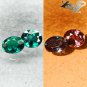 Pair VVS Natural Oval 3.5*4 mm.Vivid Blue Green Color Change Garnet 0.63 CT.Gems