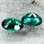 Pair VVS Natural Oval 3.5*4 mm.Vivid Blue Green Color Change Garnet 0.63 CT.Gems