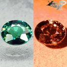 Flawless Natural Oval 4*5mm. Vivid Blueish Green Color Change Garnet 0.5 CT.Gems