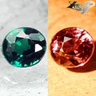 Full Fire Natural Oval 4*4.5mm. Vivid Green Blue Nandagala Change Garnet 0.53 CT