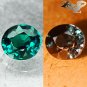 VVS1 Natural Oval 4*5mm Blue Green Nandagala Color Change Garnet 0.54 CT.顏色變化石榴石