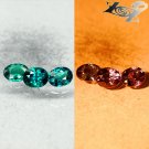 Match 3 Natural Oval 3.5*4.5mm. Blue Green Nandagala Color Change Garnet 0.88 CT