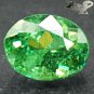 Firely Natural Oval 5*6.5 mm. Red Spark Intense Green Andradite Demantoid 1 CT.