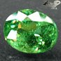 Firely Natural Oval 5*6.5 mm. Red Spark Intense Green Andradite Demantoid 1 CT.