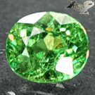 Firely Natural Oval 5*6mm Red Spark Green Andradite Demantoid Garnet 0.98 CT.翠榴石