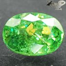 Natural Oval 5.5*7 mm.Red Spark Intense Green Andradite Demantoid Garnet 1.16 CT