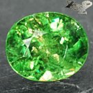Natural Oval 6*7mm Red Spark Intense Green Andradite Demantoid Garnet 1.29CT.翠榴石
