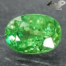 Natural Oval 5.5*8 mm.Red Spark Intense Green Andradite Demantoid Garnet 1.39 CT
