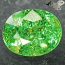 Natural Oval 5.5*7mm. Red Spark intense Green Andradite Demantoid Garnet 1.25 CT