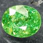 Natural Oval 5.5*7mm. Red Spark intense Green Andradite Demantoid Garnet 1.25 CT