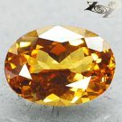 2.48 CT.Certified Full Fire VVS Natural Oval 7*10 Vivid Canary Yellow Hessonite