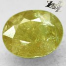 15.55 CT.Natural Oval 14*17 mm. Rainbow Spark Yellow Green Grossular Mali Garnet