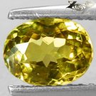 Full Fire Natural Oval 5.5*7 mm Vivid Lime Yellow Grossular Mali Garnet 1.28 Ct.