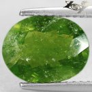 3.86 Ct.Natural Oval 8*10.5 mm. Intense Olive Green Canada Hydrogrossular Garnet