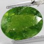 3.86 Ct.Natural Oval 8*10.5 mm. Intense Olive Green Canada Hydrogrossular Garnet