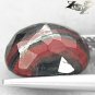 4.96 CT.Natural Oval 9*10 mm. Metallic Black Hematite Red Layer Africa Jaspelite