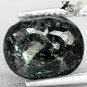 4.34 Ct.Natural Oval 10*12 mm. Titanium Blue Schiller Streaks Whole Jenakite