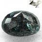 3.41 CT.Natural Oval 8*10 mm. Greenish Blue Schiller Streaks Mauritania Jenakite