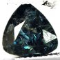 2.54 CT.Natural Trillion 9 mm. Intense Titanium Blue Schiller Streaks Jenakite