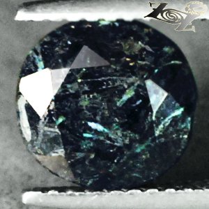 3.3 CT.Natural Round 8.5 mm. TItanium Blue Schiller Streaks Black Jenakite Gems