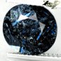 5.13 CT.Natural Oval 9.5*10.5 mm. TItanium Blue Streaks Gold Pyrite Jenakite Gem