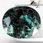 3.79 CT.Natural Oval 9*11 mm. Blue Green Schiller Streaks Mauritania Jenakite