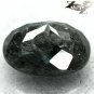 3.58 CT.Natural Oval 8.5*11 mm. Titanium Greenish Blue Scheen Streaks Jenakite